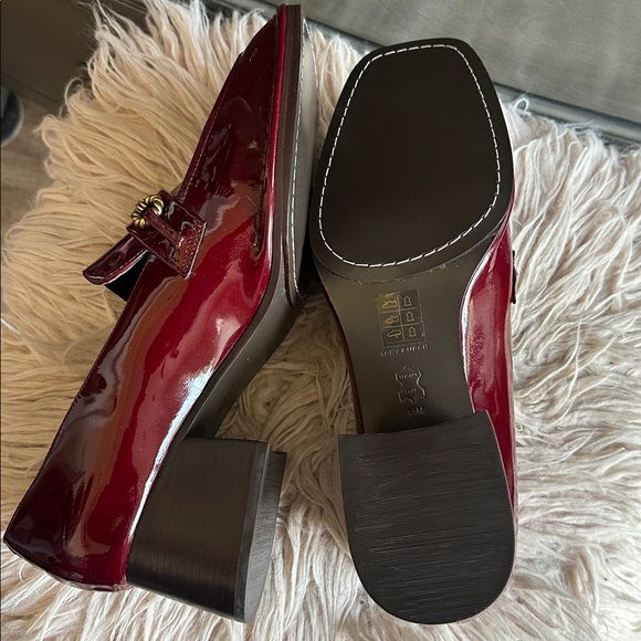 Tory Burch Burgundy Loafers - Picture 9 of 11